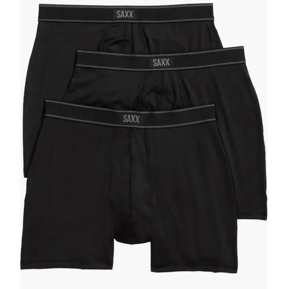 Saxx Daytripper Comfort Stretch Black Boxer Brief 3-Pack